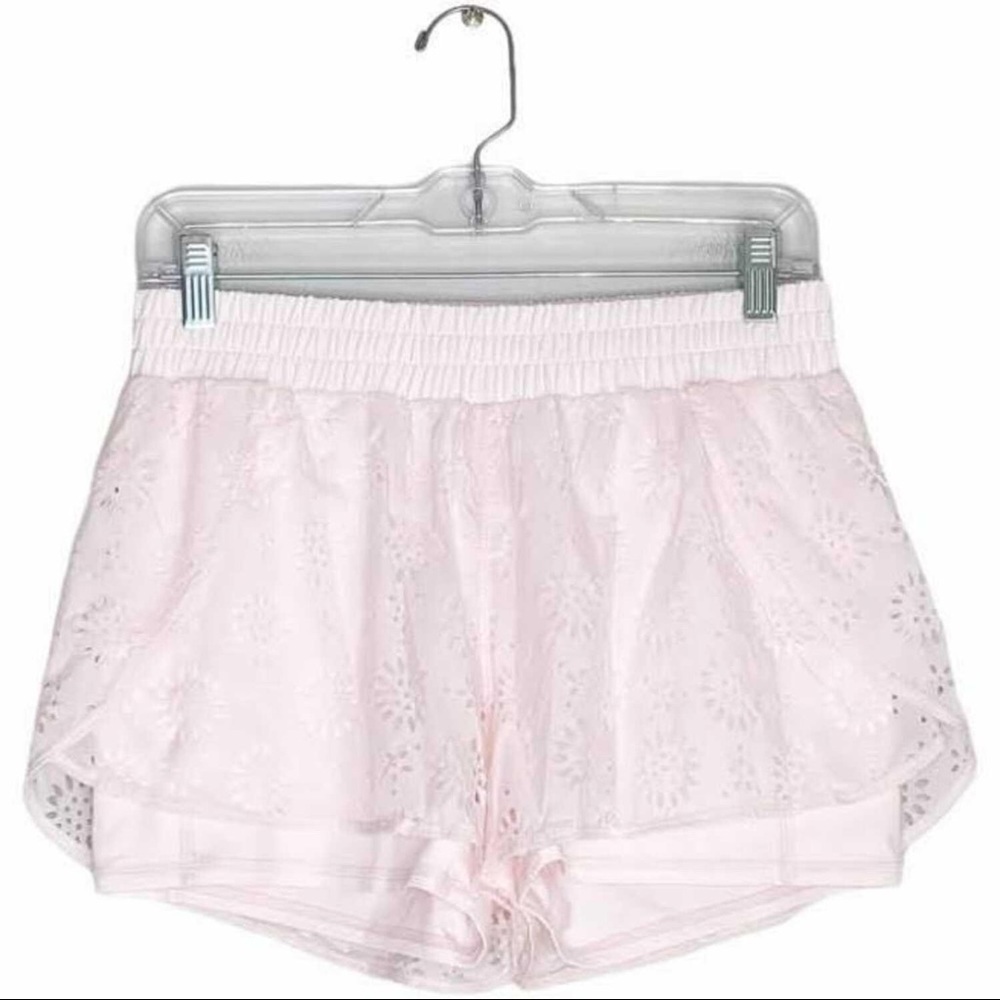 Aerie Light Pink Flower Overlay Shorts
